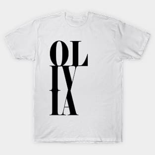 Olivia Girls Name Bold Font T-Shirt